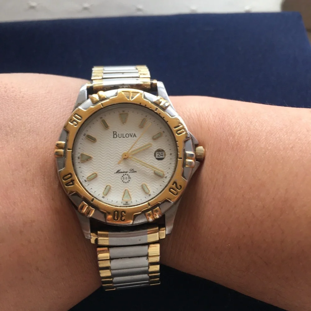 Bulova Men's Two-Tone Gold & Silver Marine Star Watch